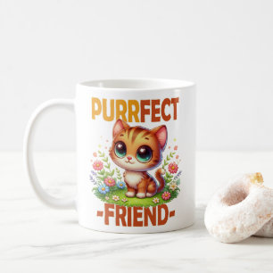 Caneca De Café Cartoon Gato de Gato Laranja Gato Puro