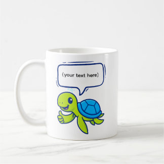 Caneca De Café Cartoon giro com bolha de fala