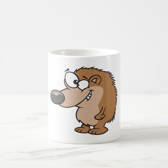 Caneca De Café Cartoon Hedgehog Brown Animal Coffee Mug (Criador carregado)