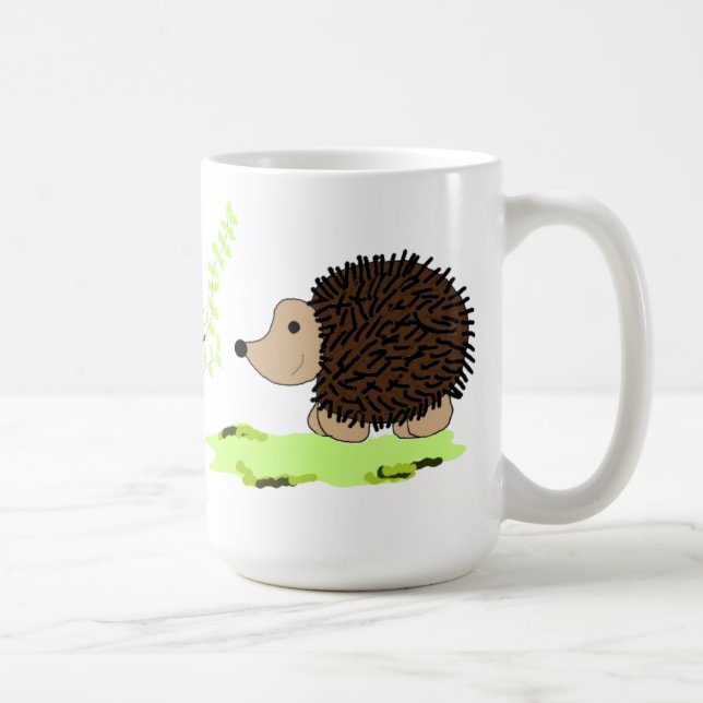 Caneca De Café Cartoon Hedgehogs (Direita)