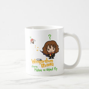 Caneca De Café Cartoon Hermione e Ron Wingardium Leviosa Spell