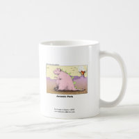 Caneca de Café Cartoon Hilário de Porco Jurrásico