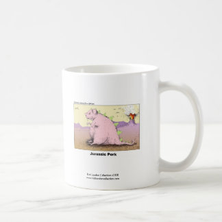 Caneca de Café Cartoon Hilário de Porco Jurrásico