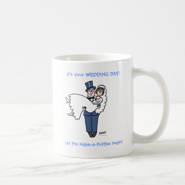 Caneca De Café Cartoon Honeymoon Engraçado Primeiro Ano (Direita)