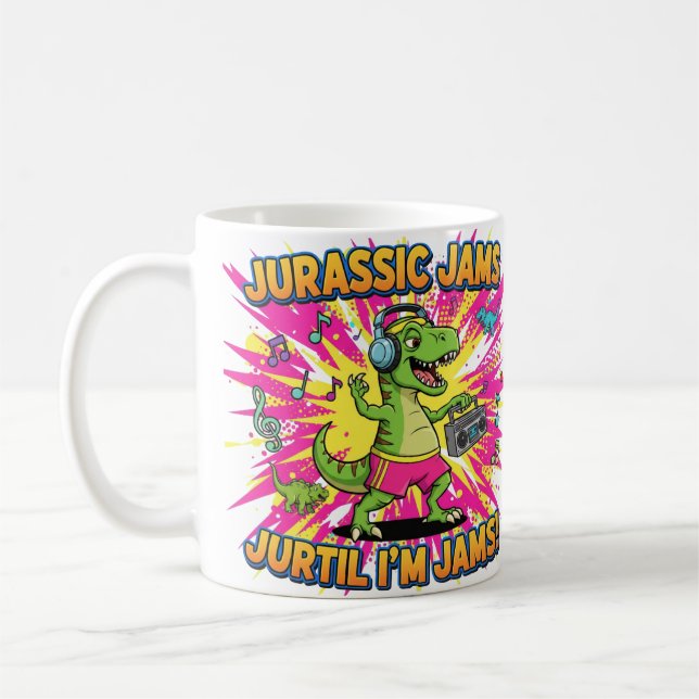 Caneca De Café Cartoon Jams Dinossaur Jurássico (Esquerda)