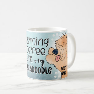 Caneca De Café Cartoon Labradoodle Dog Pet Coffee Mug, Taça