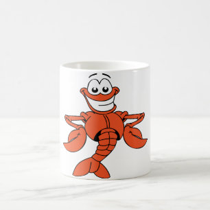 Caneca De Café Cartoon Lobster de Sorriso