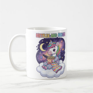 Caneca De Café Cartoon Netflix e Neigh Unicorn