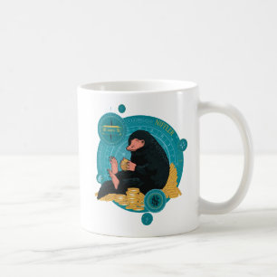 Caneca De Café Cartoon NIFFLER™ com moedas Douradas