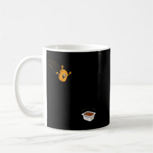 Caneca De Café Cartoon Nugget de Frango Voador Divertido Molho