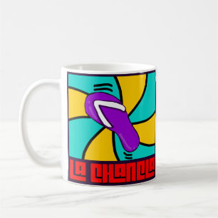 Caneca De Café Cartoon roxo Chancla Engraçado Espanhol Latina Mãe