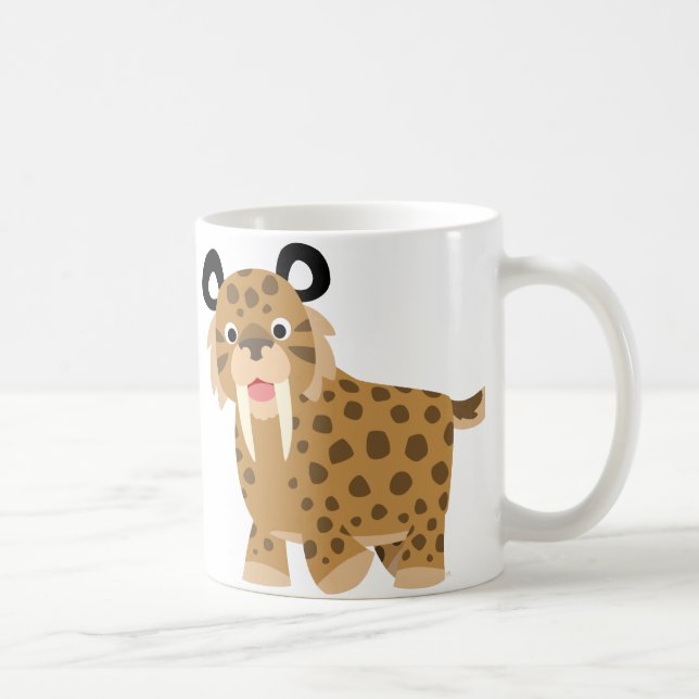 Caneca De Café Cartoon Smilodon Mug (Direita)