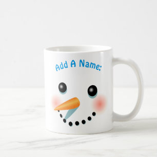 Caneca De Café Cartoon Snowman legal a sorrir