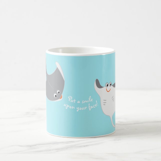 Caneca De Café Cartoon Stingrays (Centro)