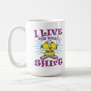 Caneca De Café Cartoon T-Shirt Character e Slogan Engraçados