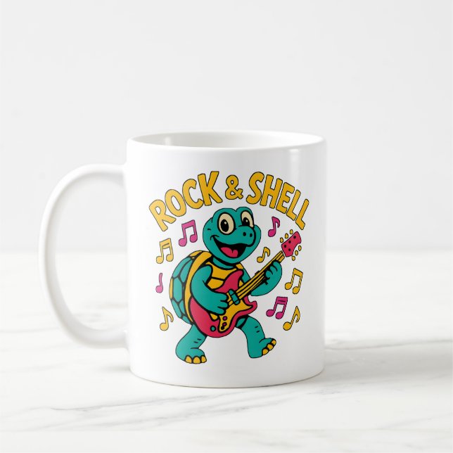 Caneca De Café Cartoon Turtle Rock (Esquerda)
