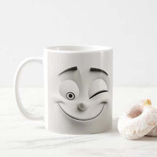 Caneca De Café Cartoon Winking Face 3D Mug 12