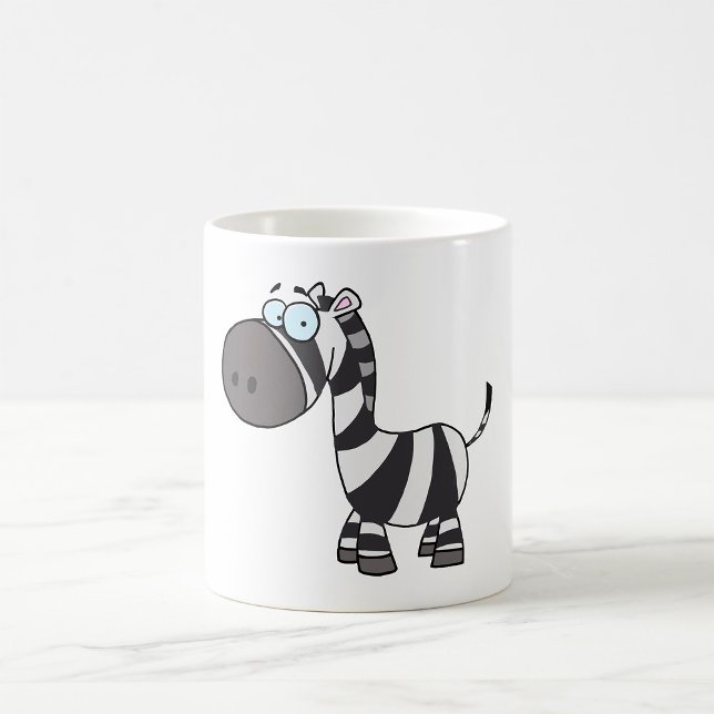 Caneca De Café Cartoon Zebra (Criador carregado)
