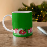 Caneca De Café Cartoons de Natal, verde COFFEE MUG<br><div class="desc">Cartoons de Natal,  verde COFFEE MUG</div>