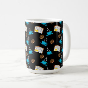 Caneca De Café Cartum de Rosquinha e café