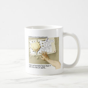 Caneca De Café Cartunista Descontente Presentes Engraçados e Cole