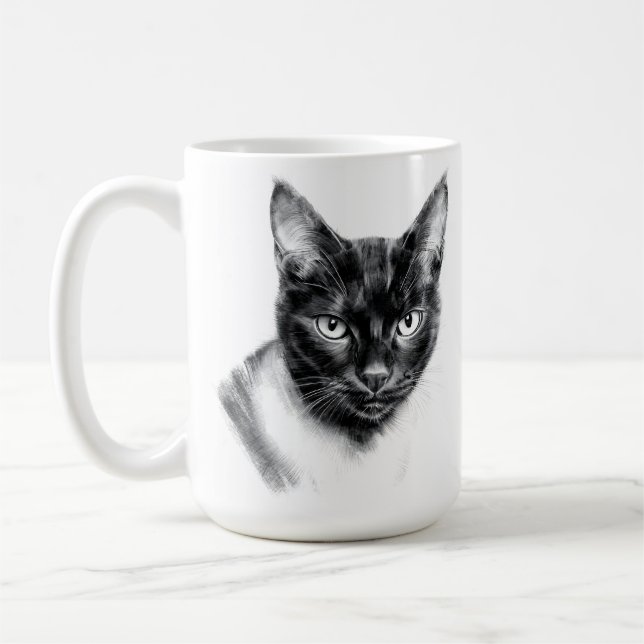 Caneca De Café Carvão de Gato (Esquerda)