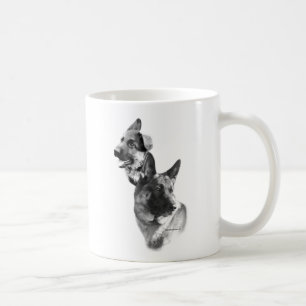 Caneca De Café Carvão german shepherd 2