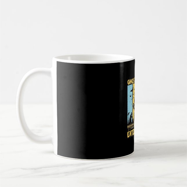Caneca De Café Casa Assombrada de Halloween da Bruxa do Coruja_ (Esquerda)