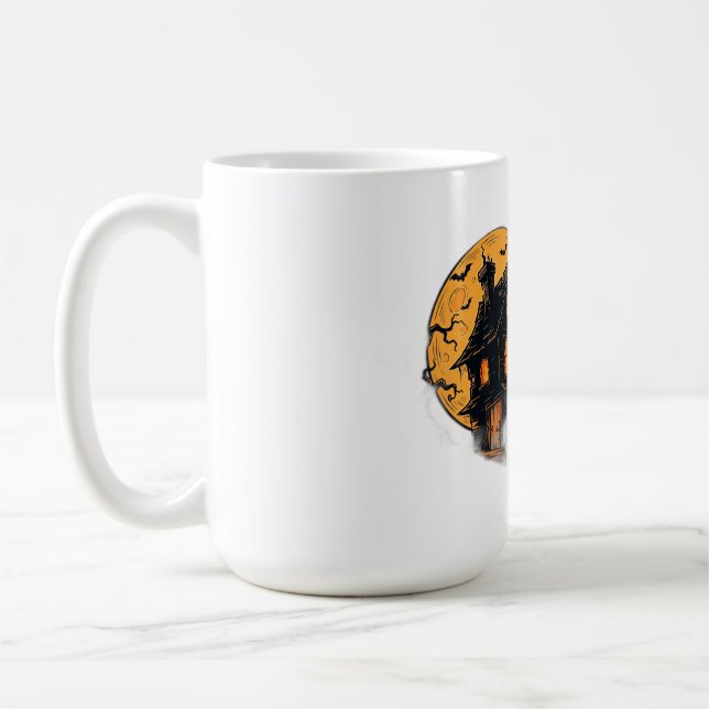 Caneca De Café Casa Assombrada Lua Cheia (Esquerda)