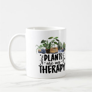 Caneca De Café Casa Boho com Plantas Terapia Verde Terrosa