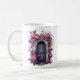 Caneca De Café Casa Branca Assombrada de Halloween Floral
