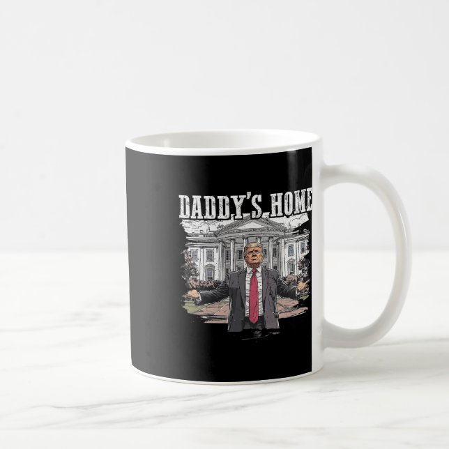 Caneca De Café Casa Branca do Funny Trump Pai 2024 (Direita)