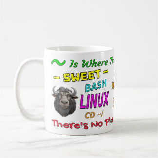 Caneca De Café Casa Brilhante e Colorida - Tema Linux Gnu