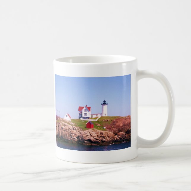 Caneca De Café Casa clara do Nubble (Direita)