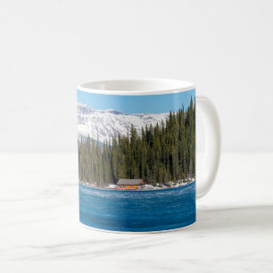 Caneca De Café Casa de barcos ao lado do Lago Louise - Banff, Can