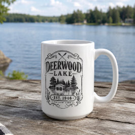 Caneca De Café Casa de barcos Vintage Deerwood
