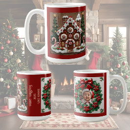 Caneca De Café Casa de Biscoito de Natal Personalizável