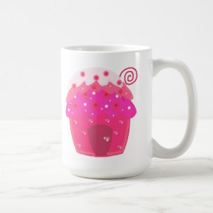 Caneca De Café Casa de Cupcake rosa