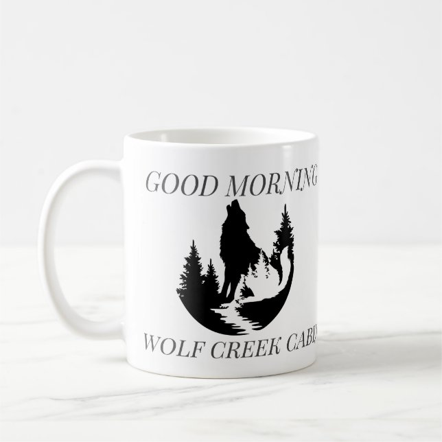 Caneca De Café Casa de férias do Wolf Forest Cabin (Esquerda)