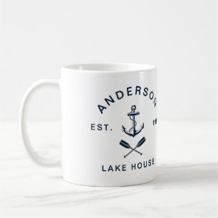 Caneca De Café Casa de Lago Âncora Náutica: Férias de Verão em Fa