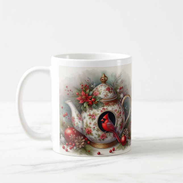 Caneca De Café Casa de passarinho bule Cardinal 7 (Esquerda)