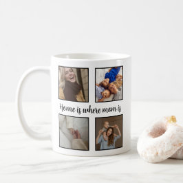 Caneca De Café Casa É Onde A Mãe Está - Mug Personalizado De Cola