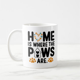 Caneca De Café casa é onde as patas são presentes para amantes de