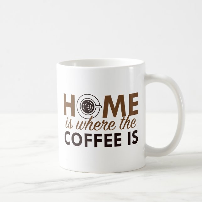 Caneca De Café Casa É Onde Está O Café (Direita)