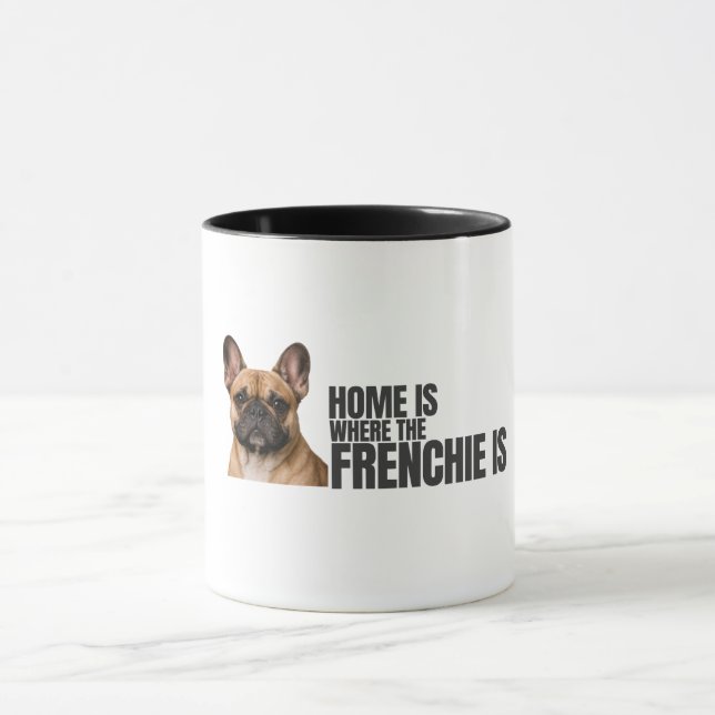 Caneca de Café Casa é Onde Está o Frenchie (Centro)