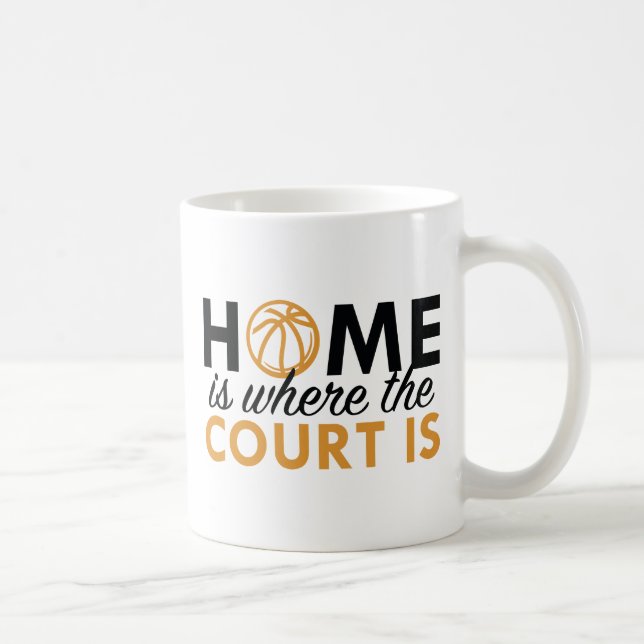 Caneca De Café Casa É Onde O Tribunal Está (Direita)