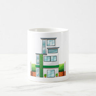 Caneca De Café Casa Moderna de Vários Andares Lar Contemporâneo