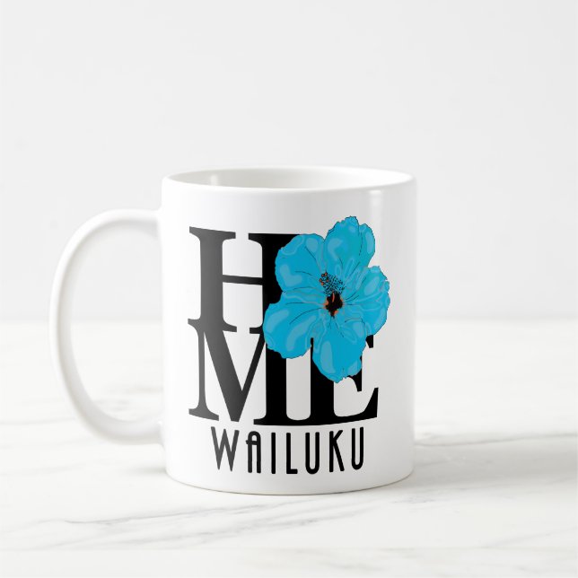 Caneca De Café CASA Wailuku Blue Hibiscus 11oz (Esquerda)