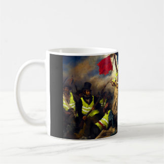 Caneca De Café casaco amarelo liberdade que guia o povo