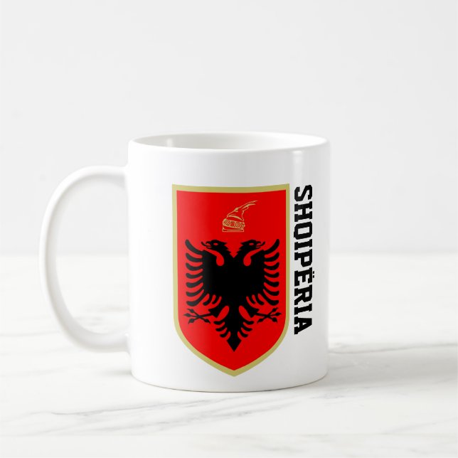 Caneca De Café Casaco da Albânia de escudos (Esquerda)